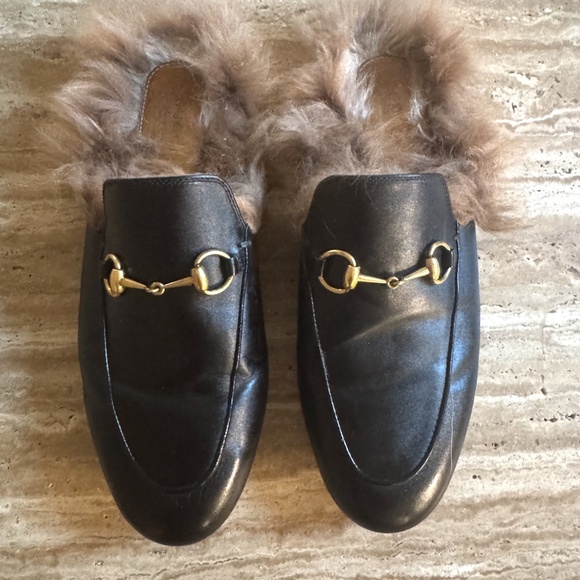 Gucci Princetown Black "Fur" Mules size 8 - Picture 4 of 6